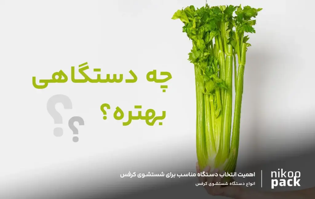 انواع دستگاه شستشوی کرفس اهمیت انتخاب دستگاه مناسب برای شستشوی کرفس