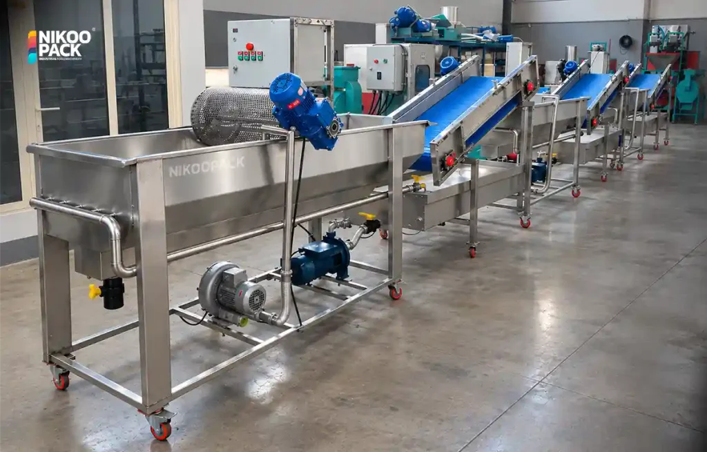 شستشوی دستی یا صنعتی سبزی؛ کدام روش برای کارخانهها مناسبتر است؟ دستگاه شسشوی سبزی صنعتی